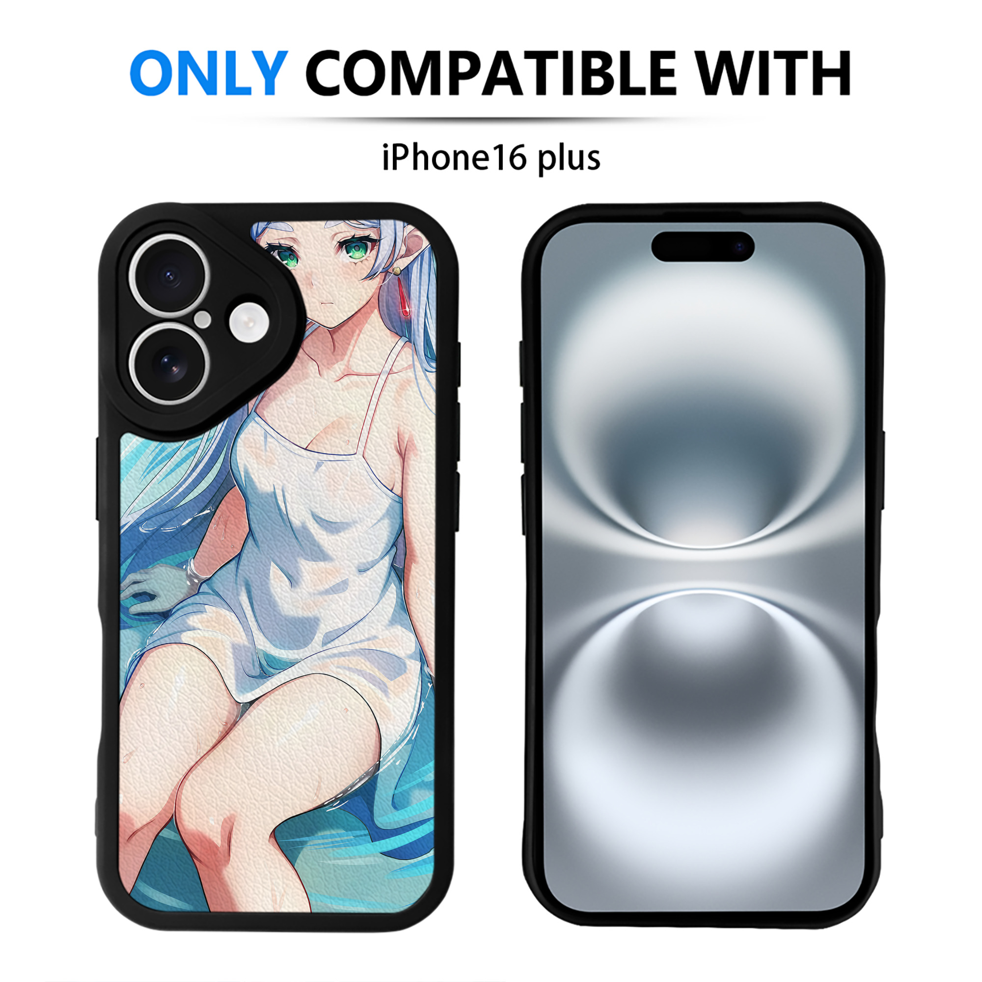 （画像用） 葬送のフリーレン Frieren 【iPhone 16シリーズ対応】シリコンスマホケース（レザー調） 材質：シリコン